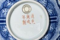 A Chinese Iron Red Decorated Underglaze Blue Porcelain 'Dragons' Bowl