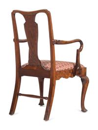 Two George II Walnut Armchairs