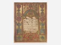 Samuel Bentz (1792-1850), Fraktur: Birth Record for the Gorgas Family