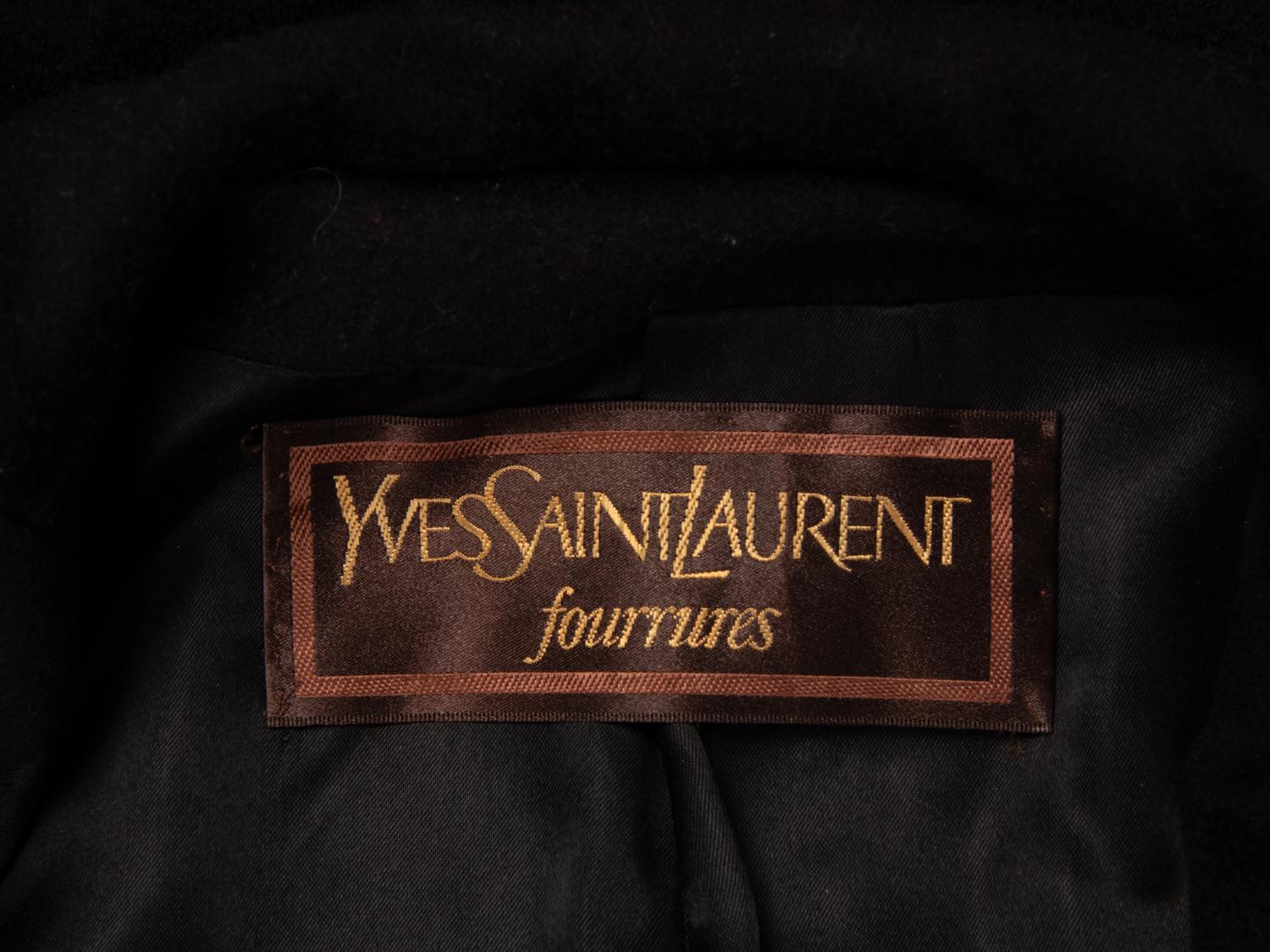 Yves Saint Laurent, Wool Coat with Astrakhan Trim