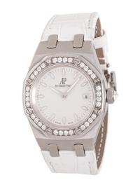 AUDEMARS PIGUET, REF. 67601ST STAINLESS STEEL AND DIAMOND 'LADY ROYAL OAK' DATE WATCH