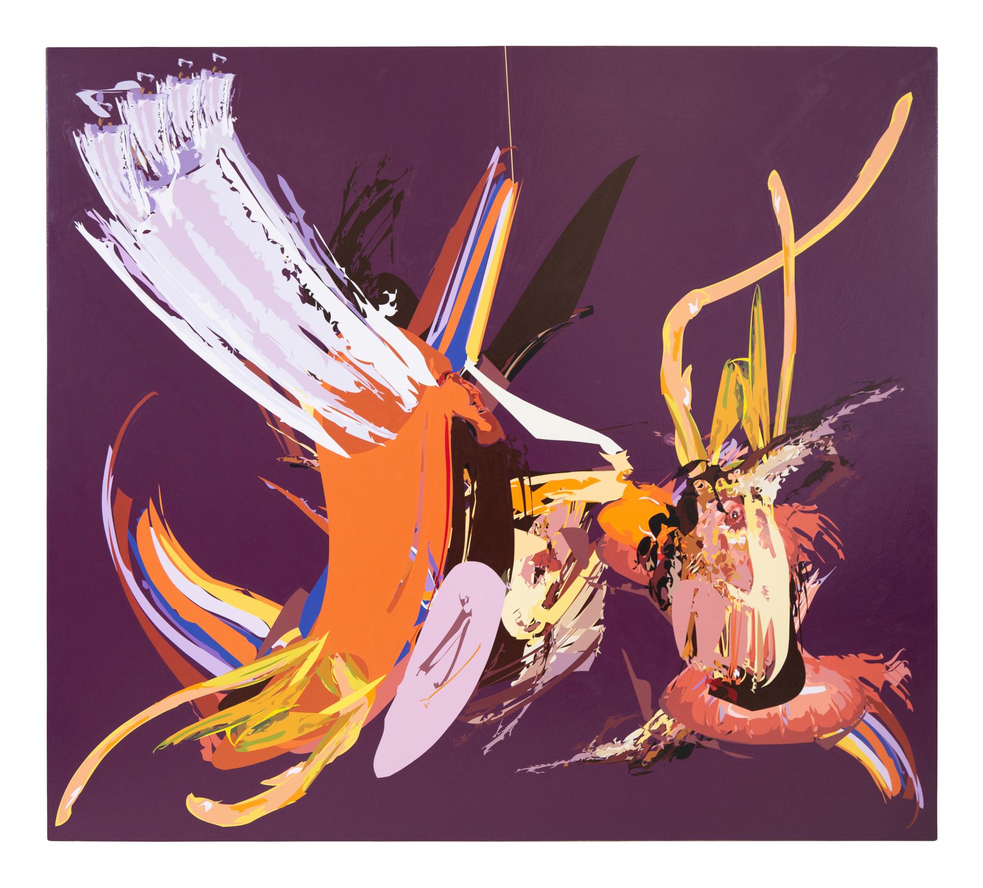 Octolarvabridesmaidcreaturepolarcoordinate (falling), 2002 (panel 2)