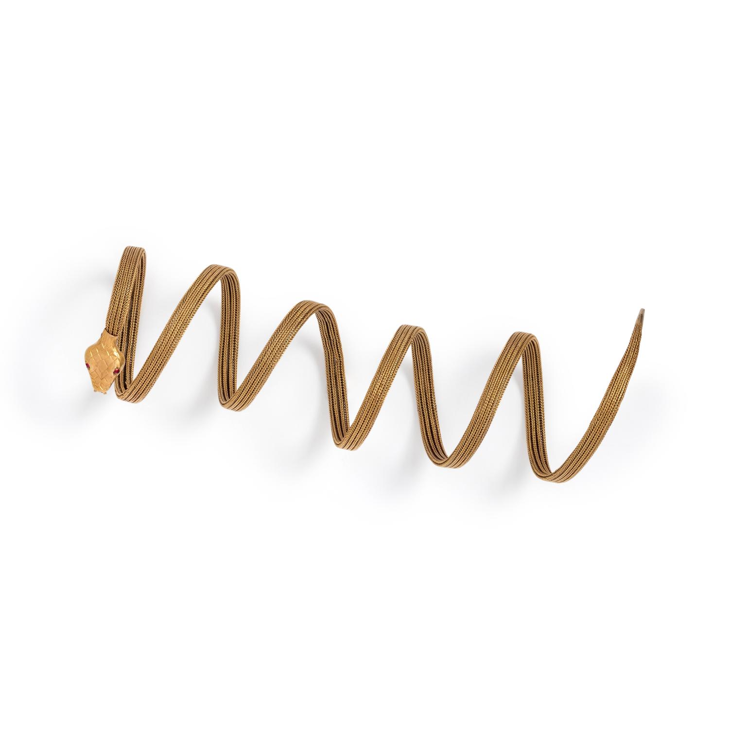 YELLOW GOLD SNAKE BRACELET