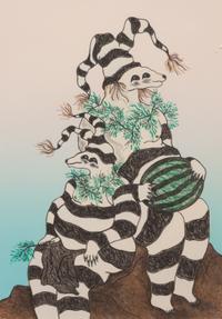 Four Works: Koshare with Melon, Two Koshares with Melon, Koshares Walking and Koshares with Cotton Candy , each edition 38/75