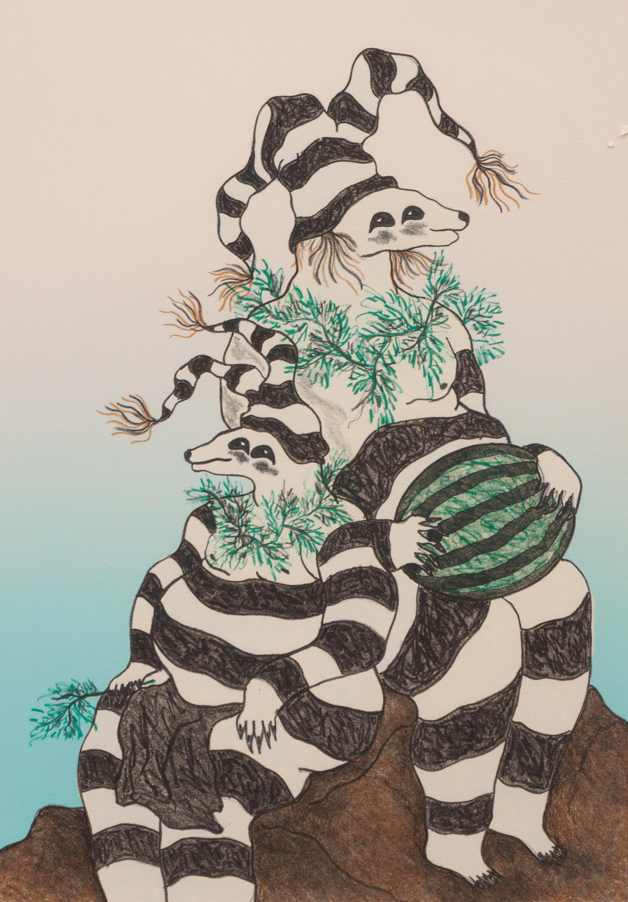 Four Works: Koshare with Melon, Two Koshares with Melon, Koshares Walking and Koshares with Cotton Candy , each edition 38/75