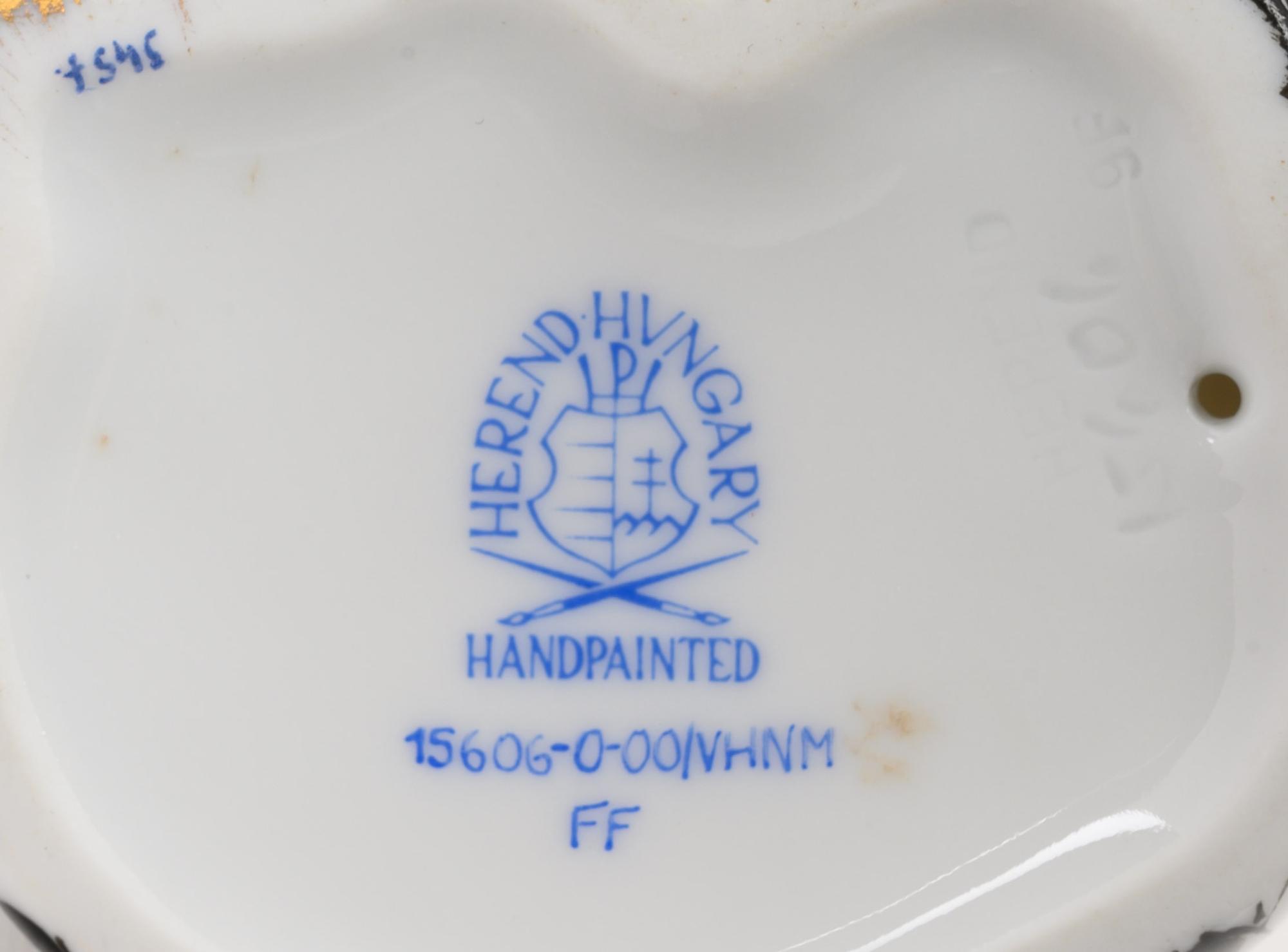 Three Herend Porcelain Articles
