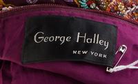 A George Halley Paisley and Floral Bead Gown, No size.