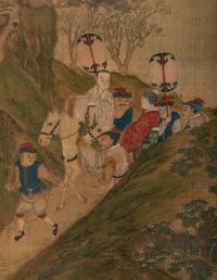 Three Chinese Ink and Color on Silk Paintings
