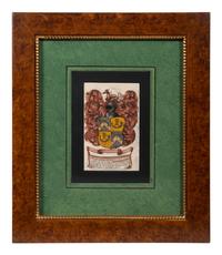 A Set of Four Hand-Colored Heraldic Engravings