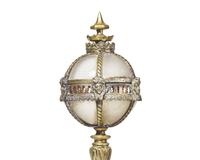 A pair of Belle Epoque gilt bronze and walnut table lamps in the form of miniature street lamps, late 19th century