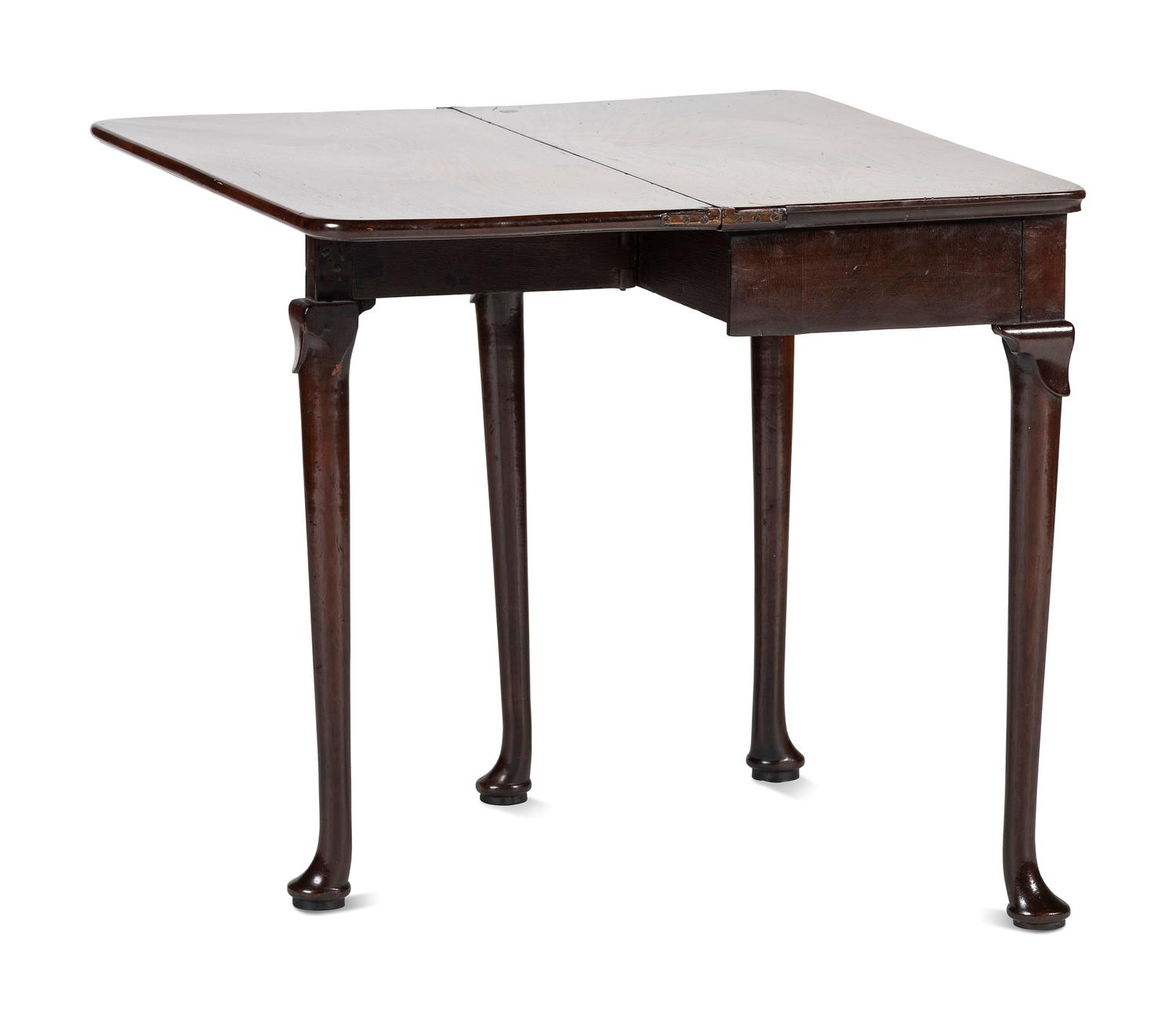 A George II Carved and Figured Walnut Game Table