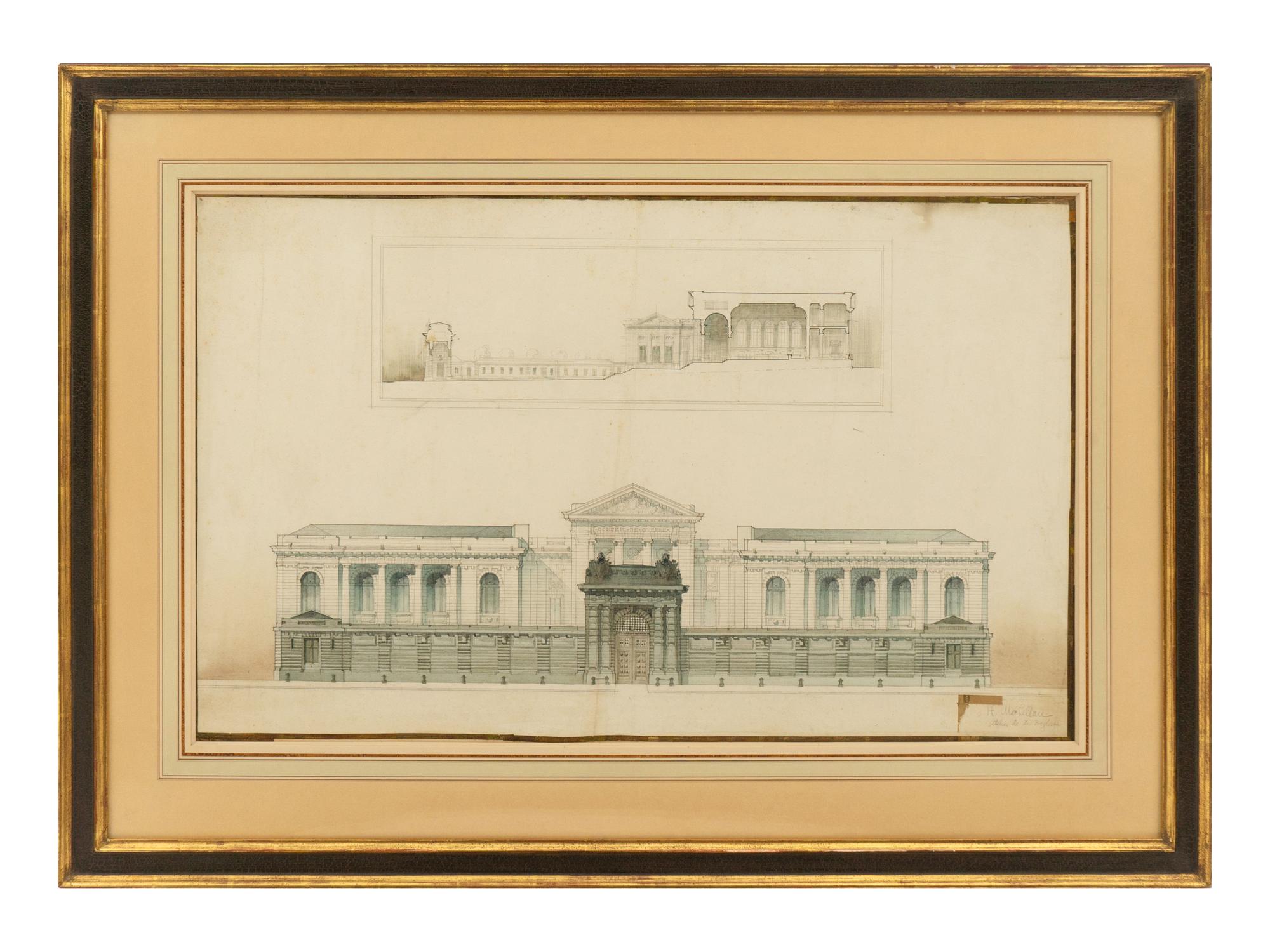 Three Elevations of Beaux Arts Buildings, Paris