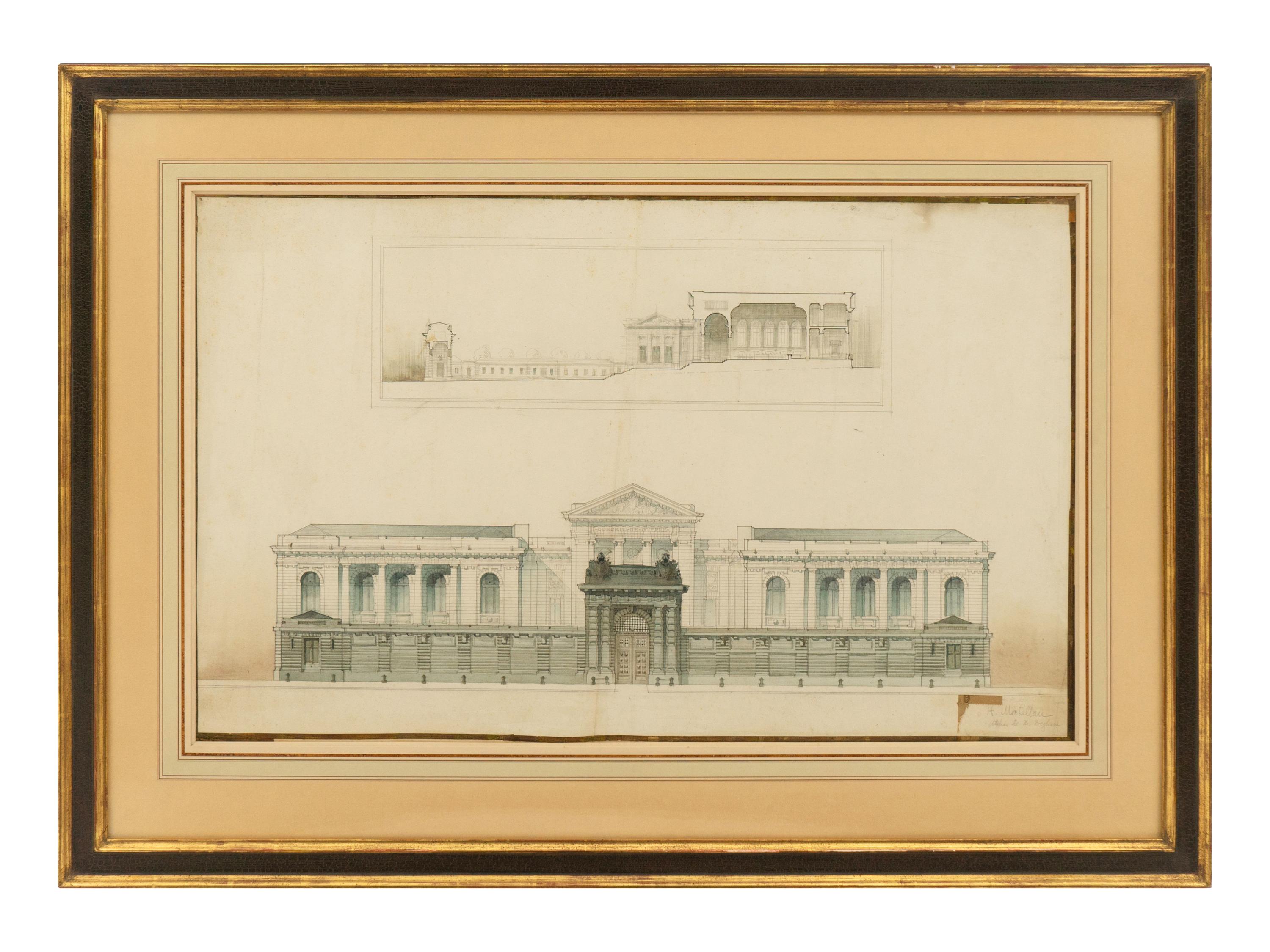 Three Elevations of Beaux Arts Buildings, Paris