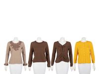 Four Oscar de la Renta Knit Tops: Three Sweaters, One Cardigan, Fall 2007