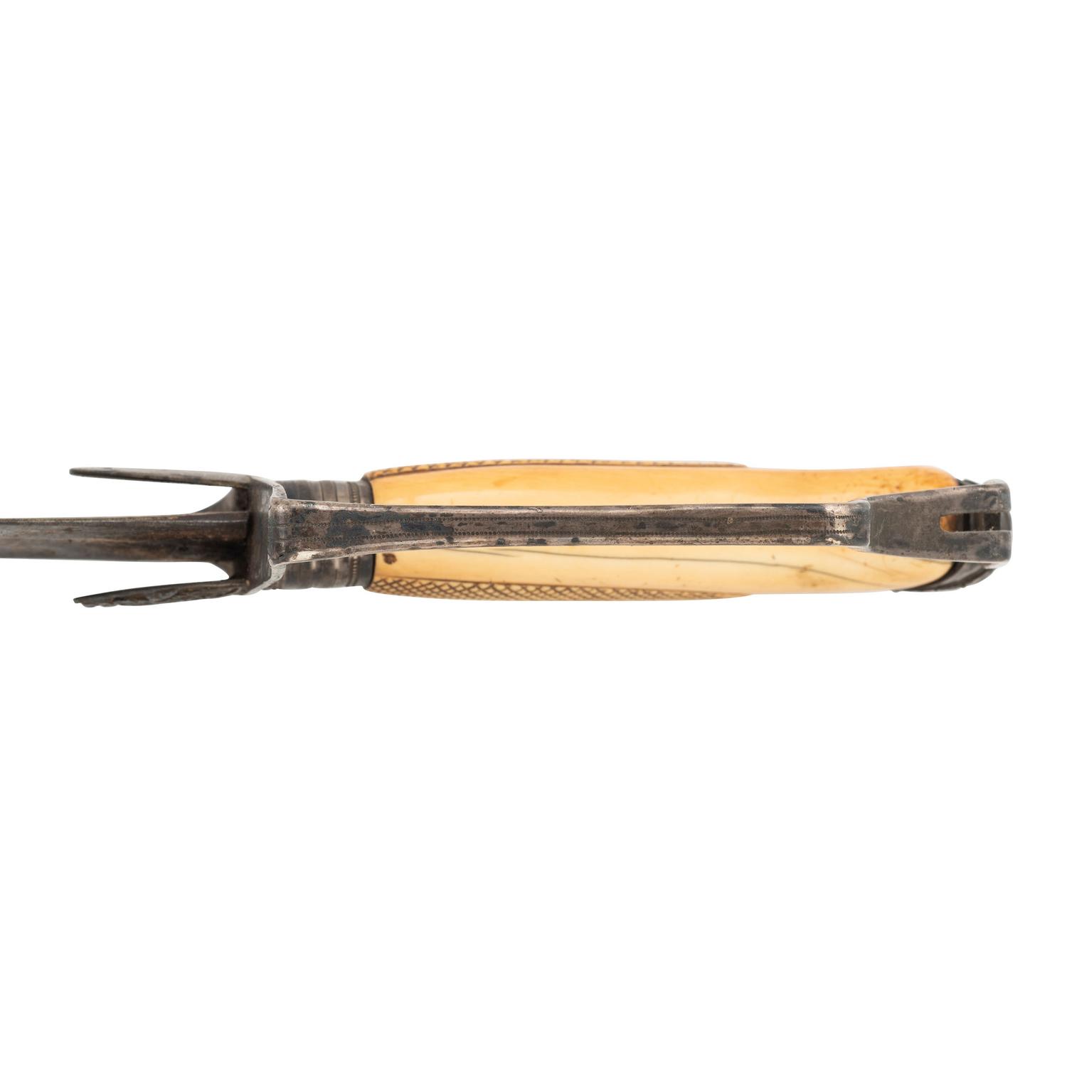 Philadelphia Bird's Head Pommel Silver Hilted Officer's Saber with Silver Mounted Leather Scabbard