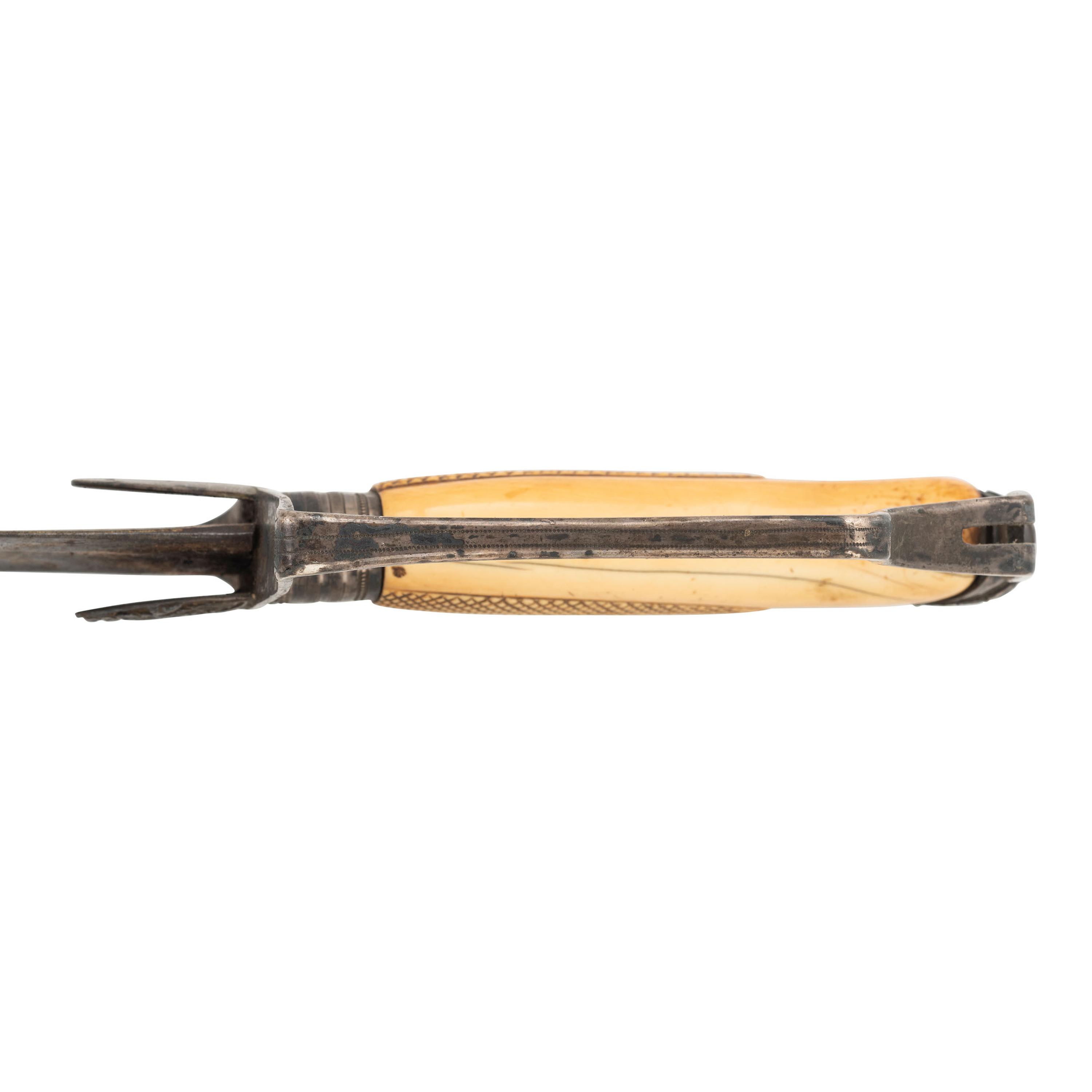 Philadelphia Bird's Head Pommel Silver Hilted Officer's Saber with Silver Mounted Leather Scabbard