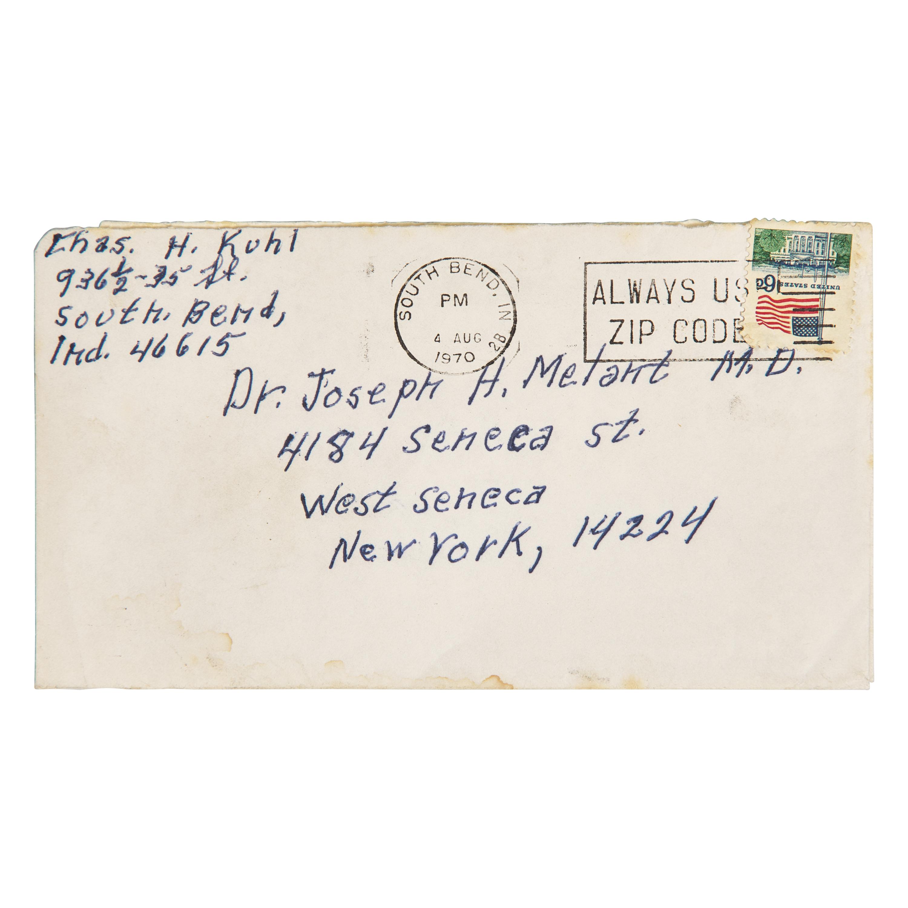 [World War II] [Patton, Gen. George S.] Kuhl, Charles H. Autograph Letter, signed