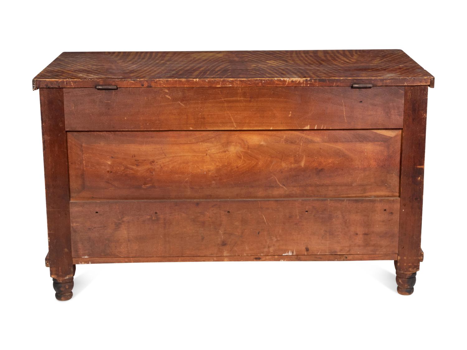 A Country Grain Painted Poplar Two Drawer Blanket Chest