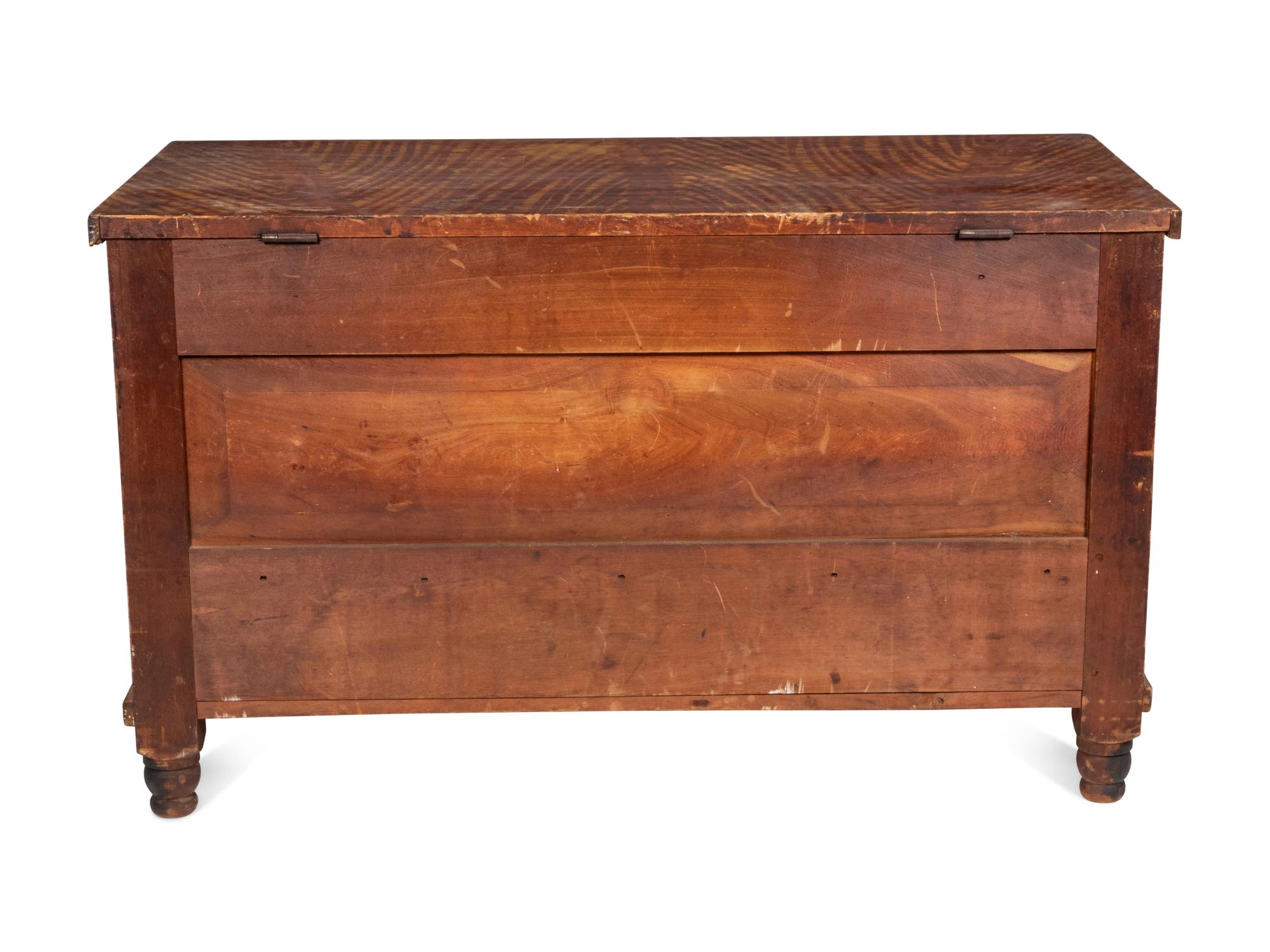 A Country Grain Painted Poplar Two Drawer Blanket Chest