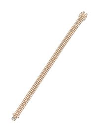 An 18 Karat Yellow Gold and Diamond Bracelet,