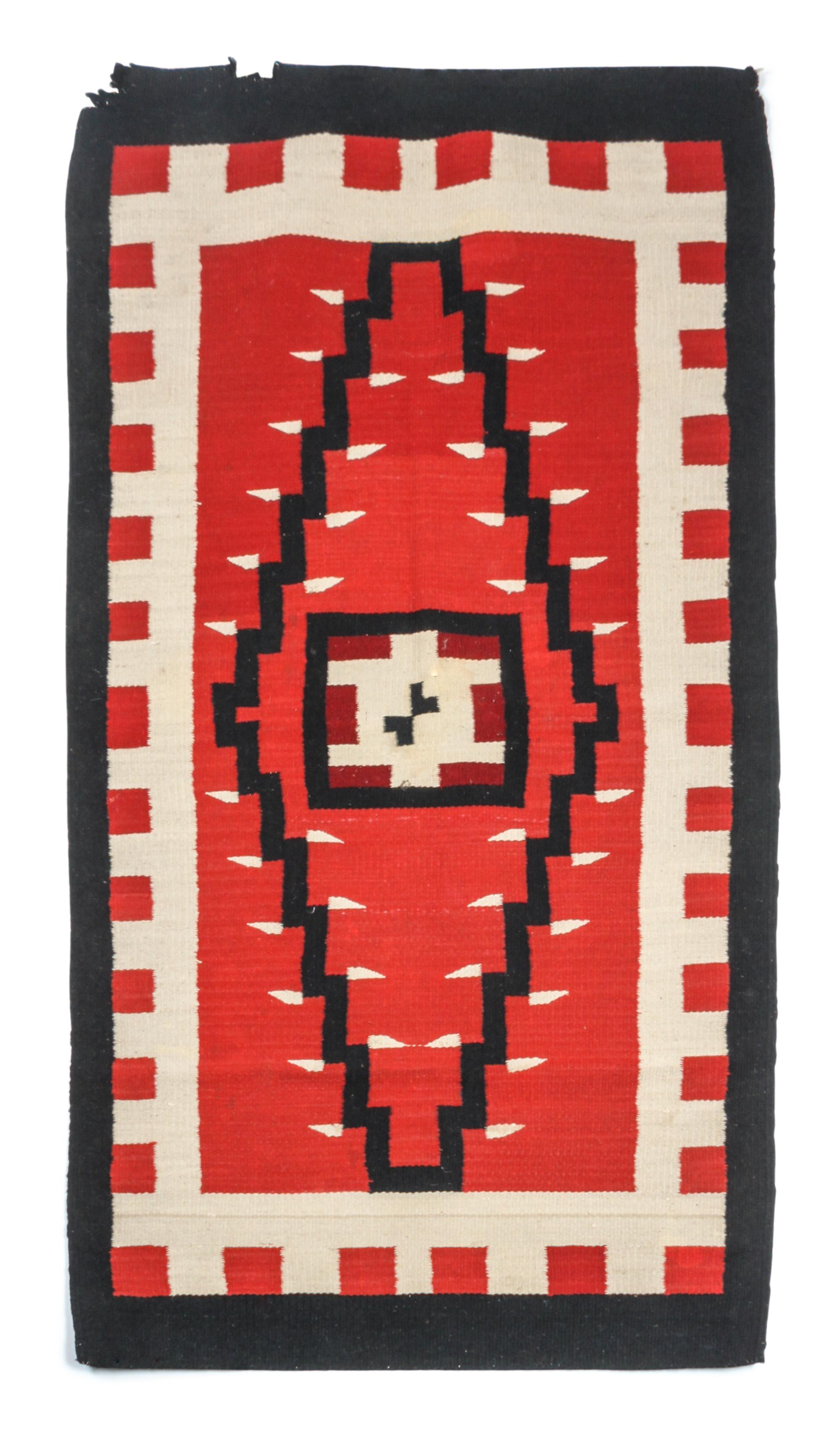 Two Western Reservation Navajo Rugs First: 60 x 31 inches. — SECOND QUARTER 20TH CENTURY