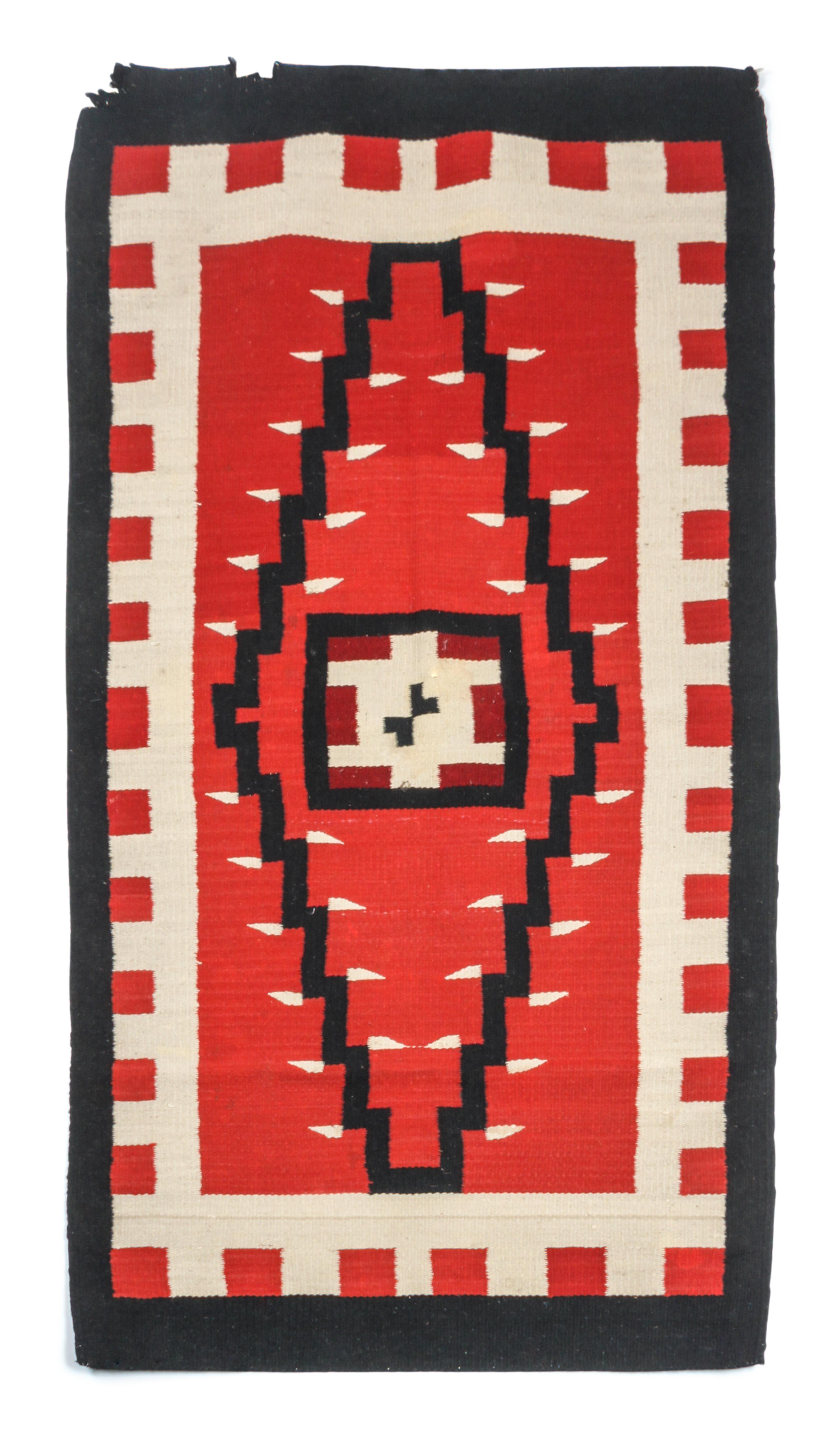Two Western Reservation Navajo Rugs First: 60 x 31 inches. — SECOND QUARTER 20TH CENTURY