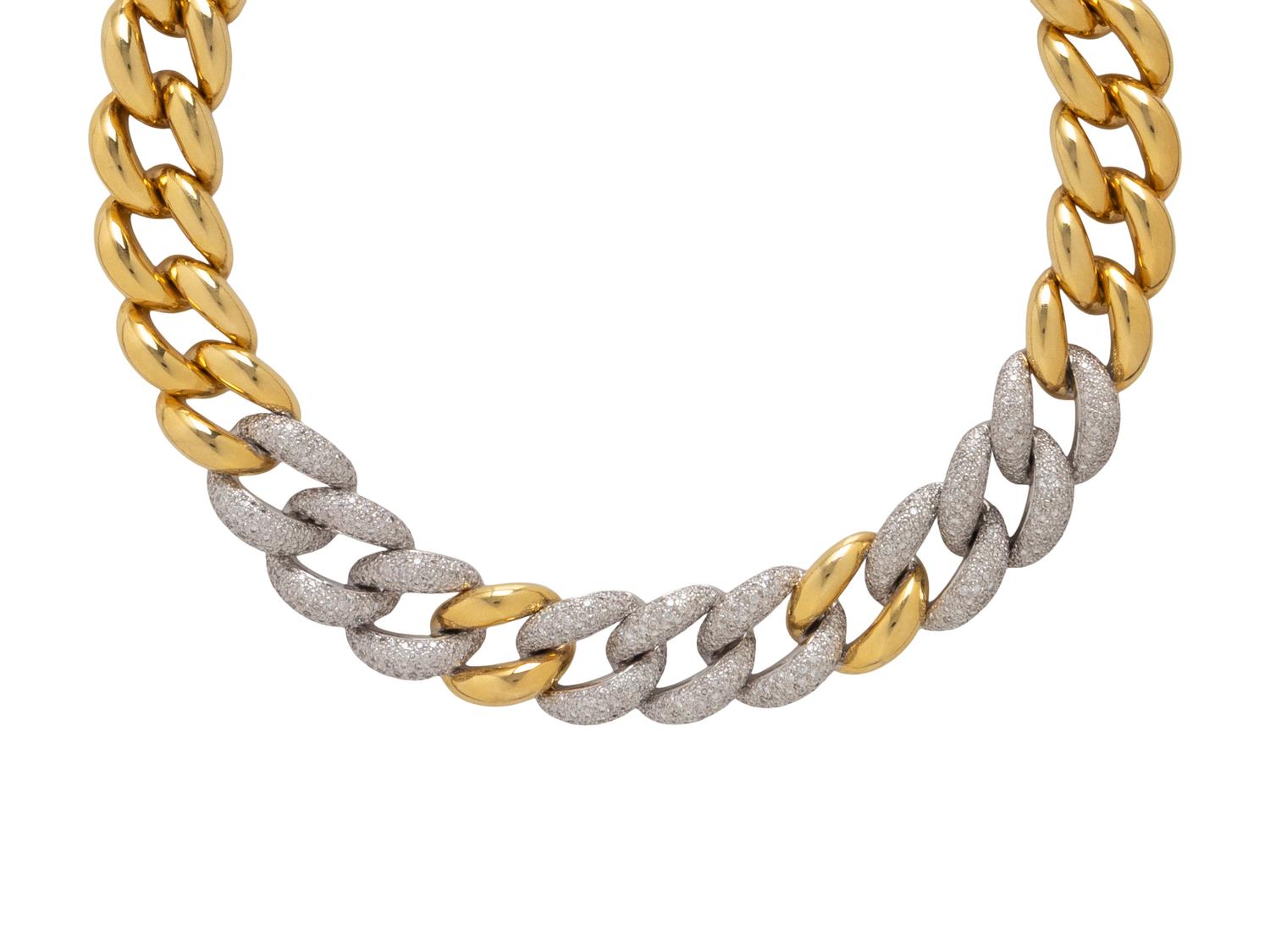BICOLOR GOLD AND DIAMOND NECKLACE