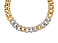 BICOLOR GOLD AND DIAMOND NECKLACE