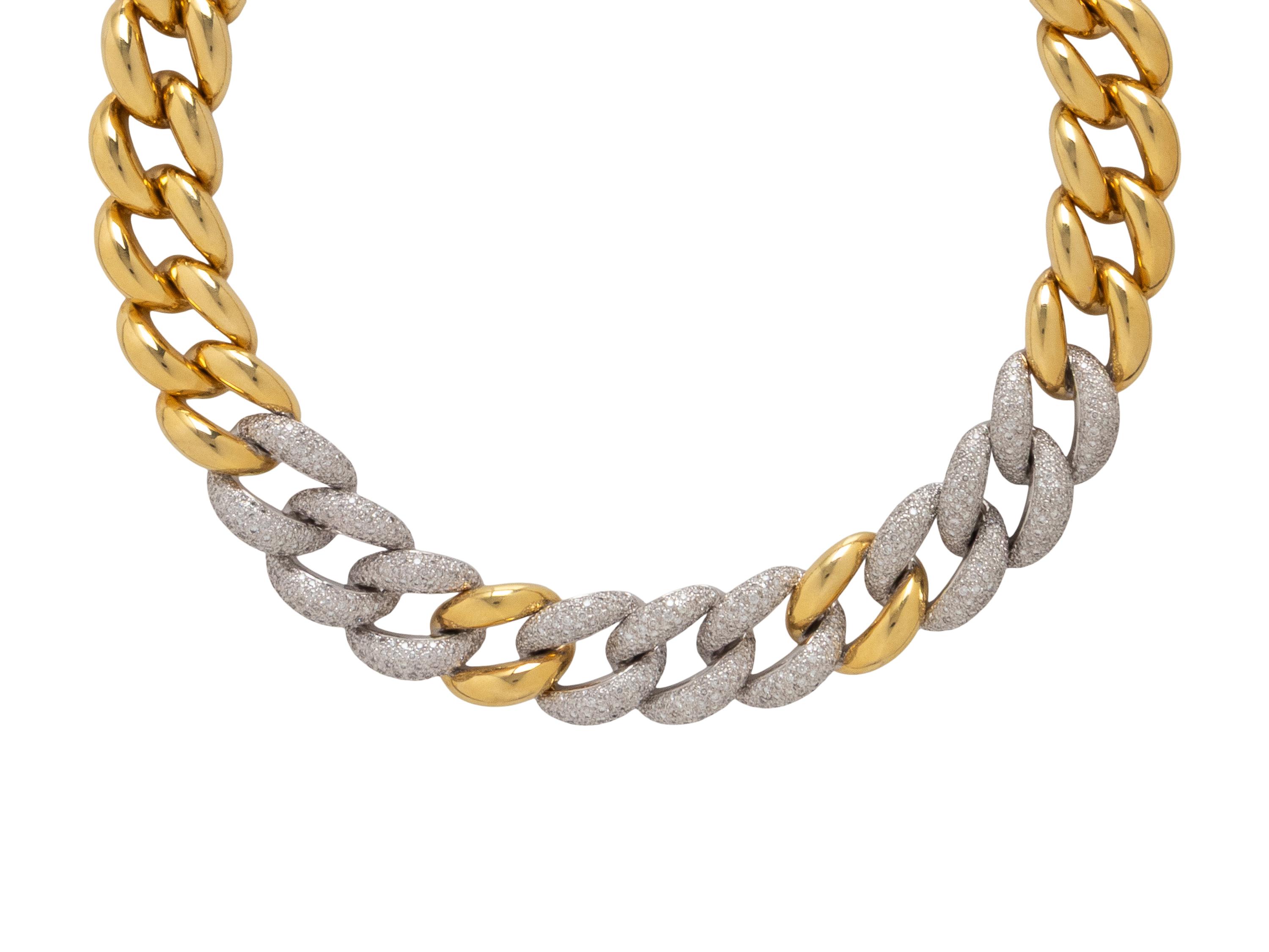 BICOLOR GOLD AND DIAMOND NECKLACE