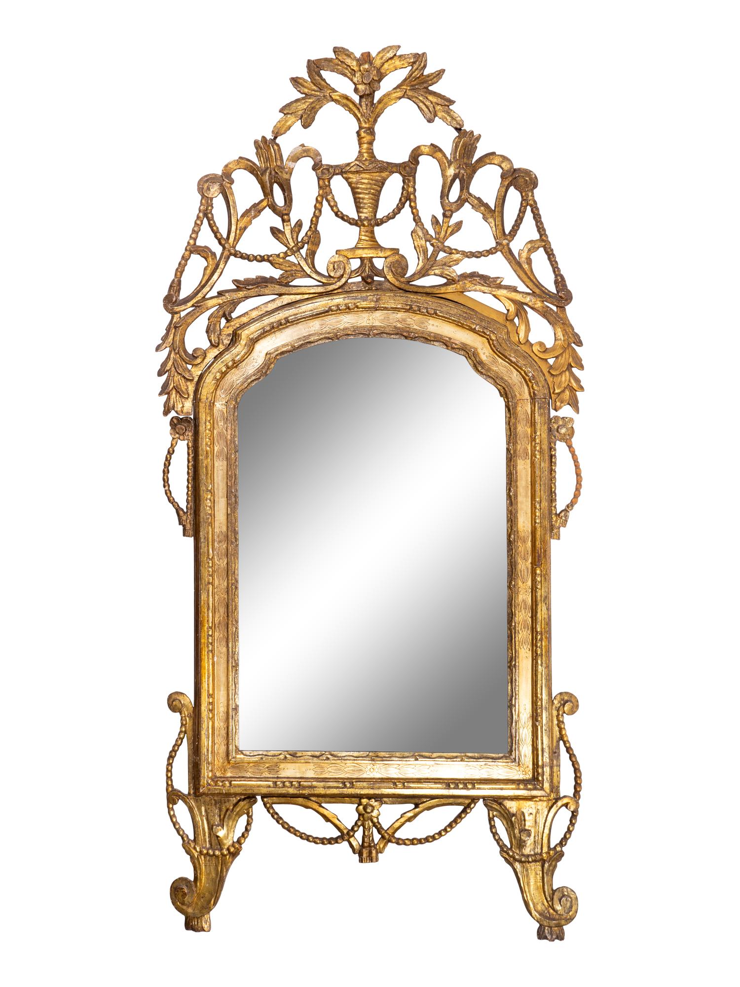 A Louis XVI Style Giltwood Mirror — EARLY 19TH CENTURY