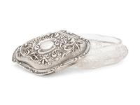 Five English Silver Mounted Cut Glass Dresser Jars