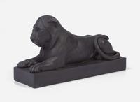 A Wedgwood Black Basalt Figure of a Lion Couchant