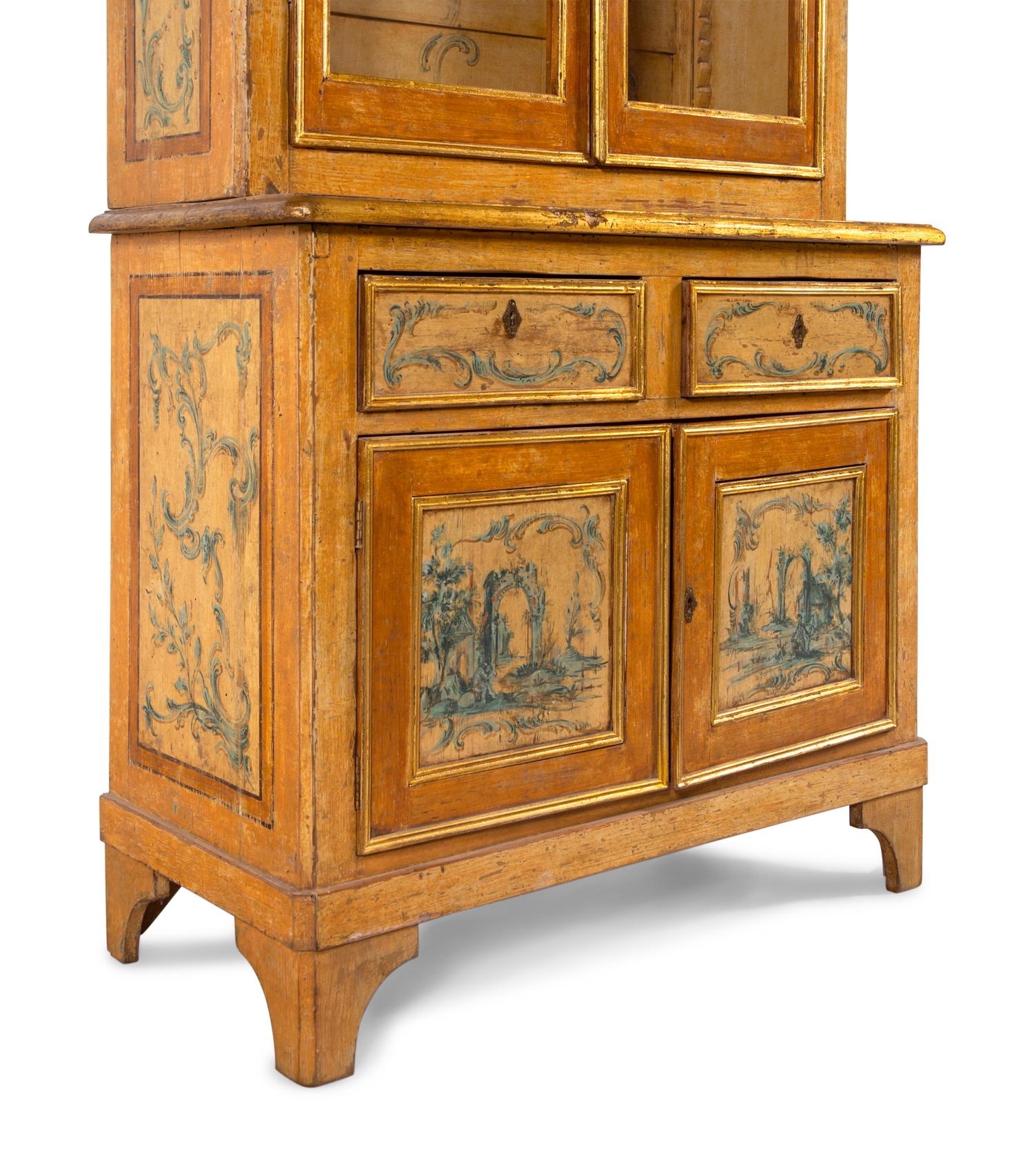 A Continental Painted Cabinet