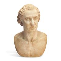 Attributed to Horatio Greenough (1805-1852), A Marble Bust of George Washington (1732-1799)