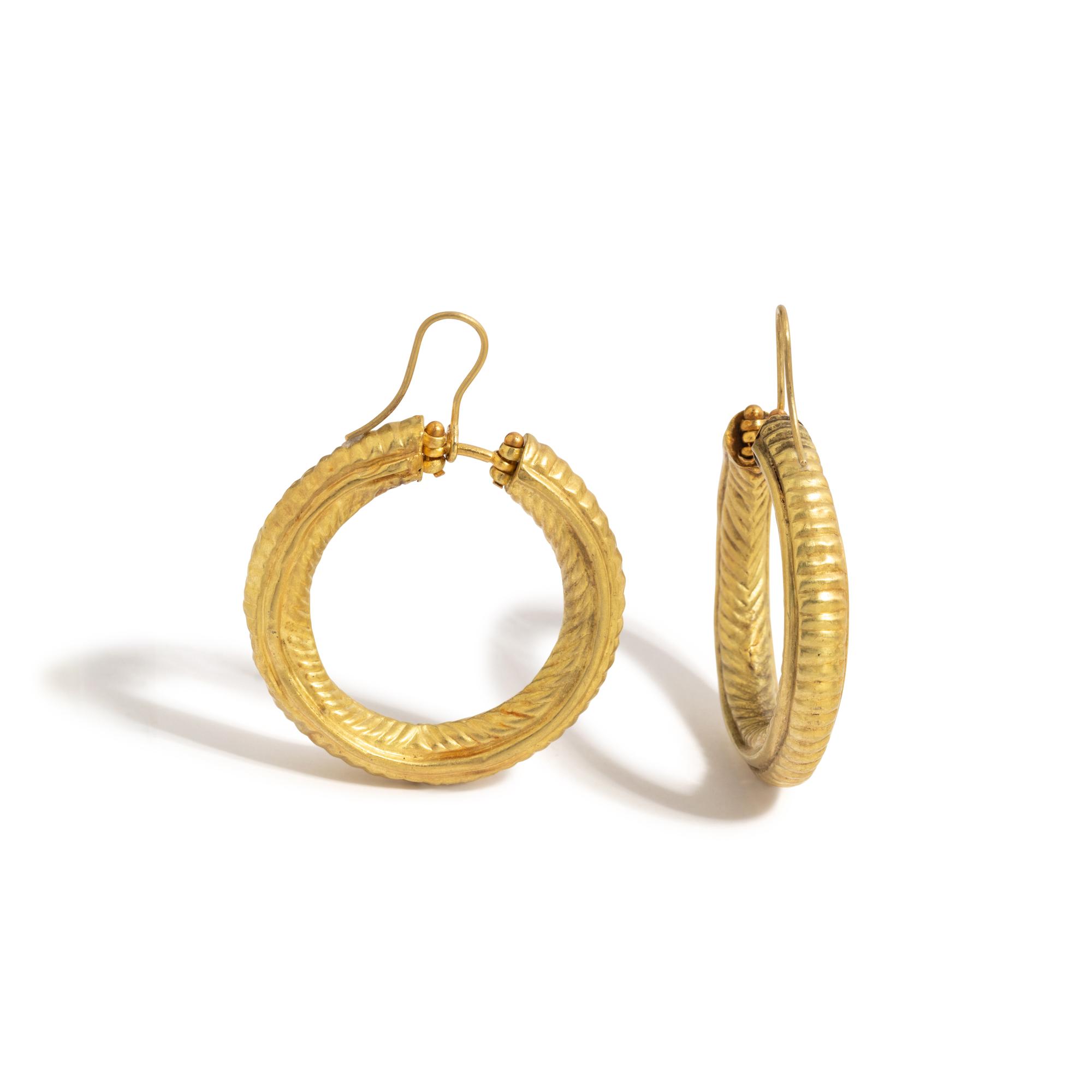 A Pair of Roman Gold Earrings