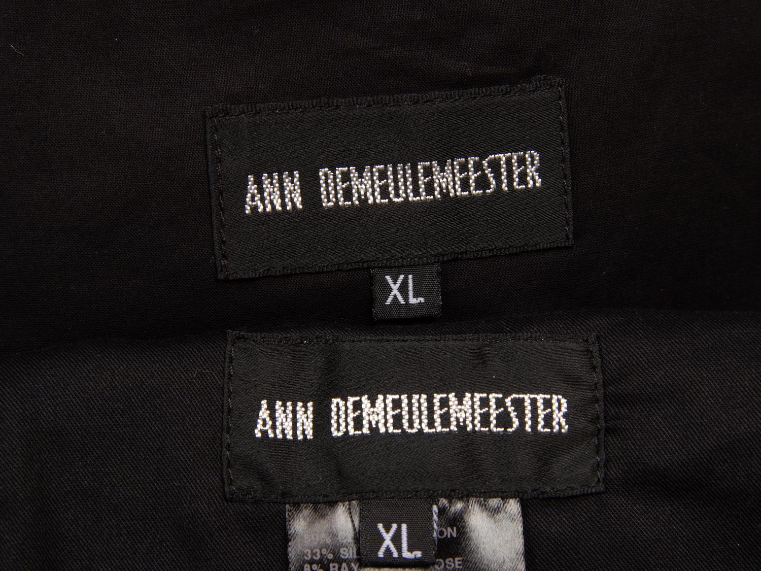 Ann Demeulemeester, Black Jacquard Suit