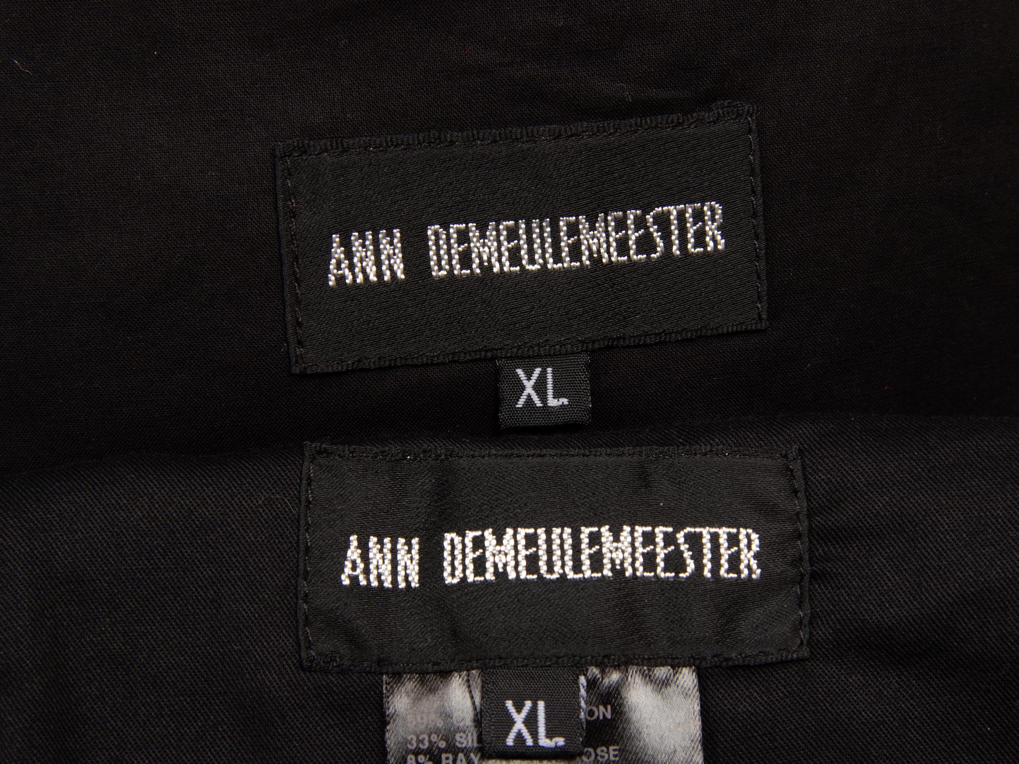 Ann Demeulemeester, Black Jacquard Suit