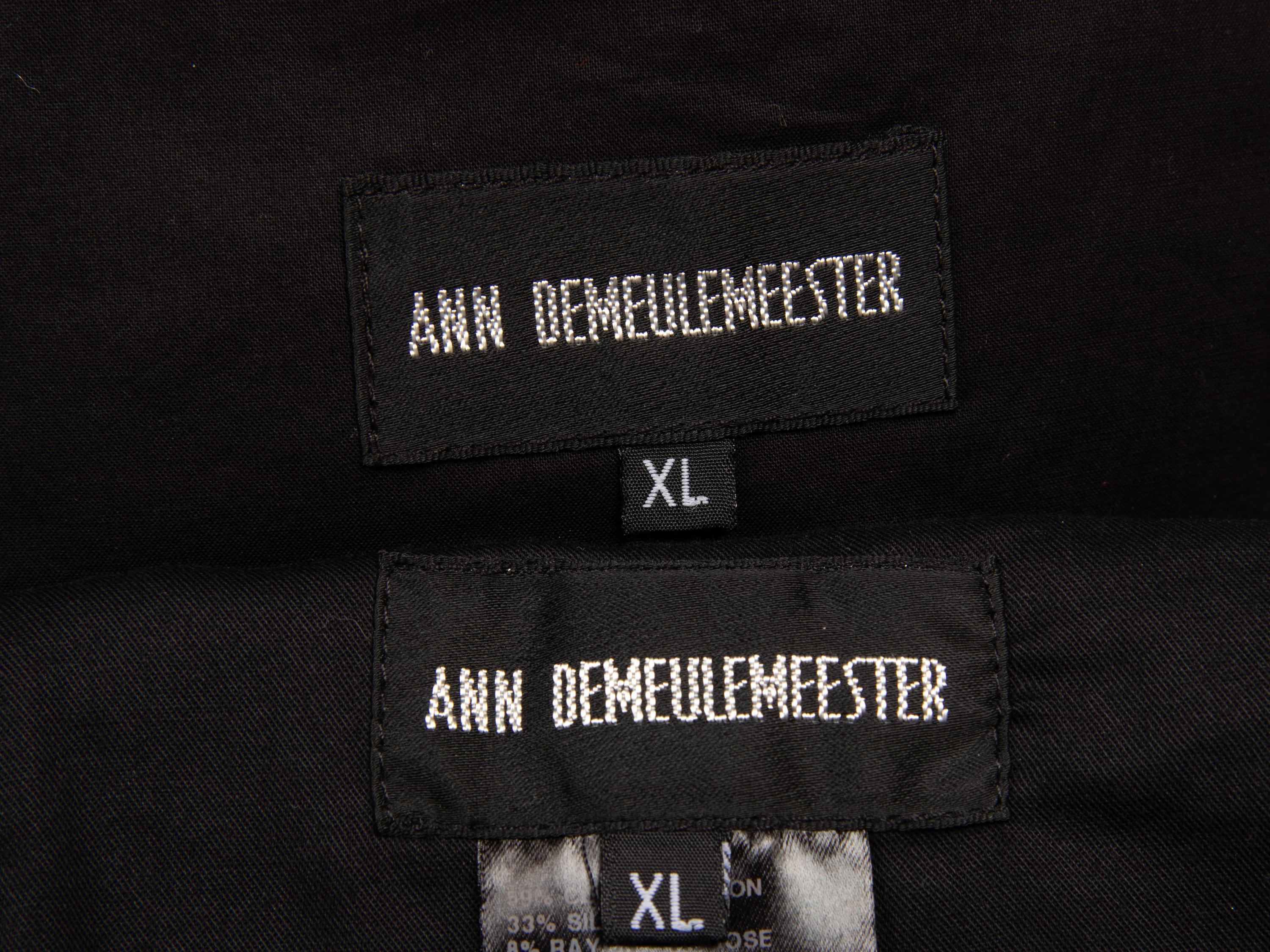 Ann Demeulemeester, Black Jacquard Suit