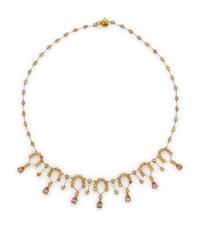 COLORED DIAMOND FRINGE NECKLACE