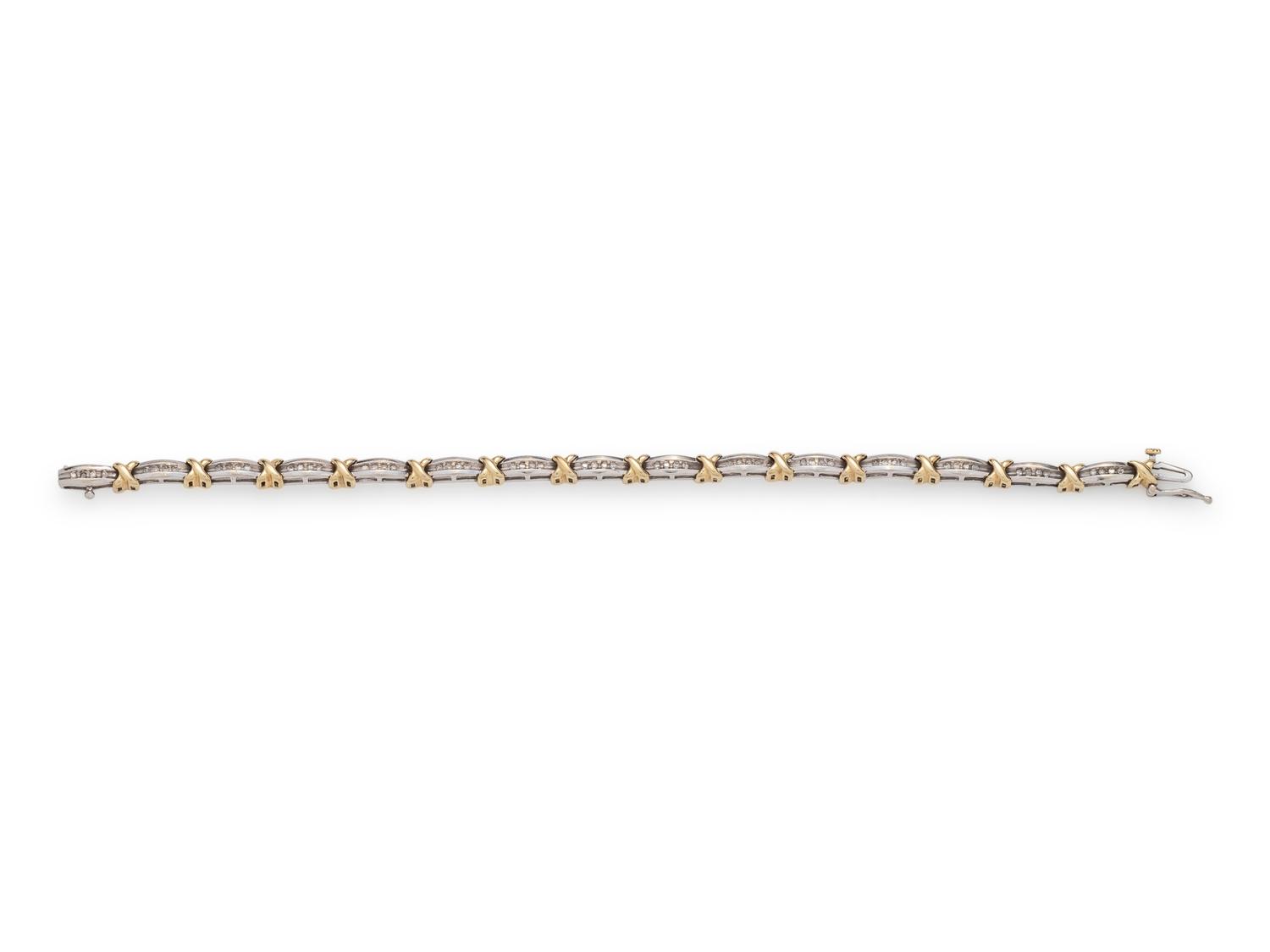 BICOLOR GOLD AND DIAMOND BRACELET