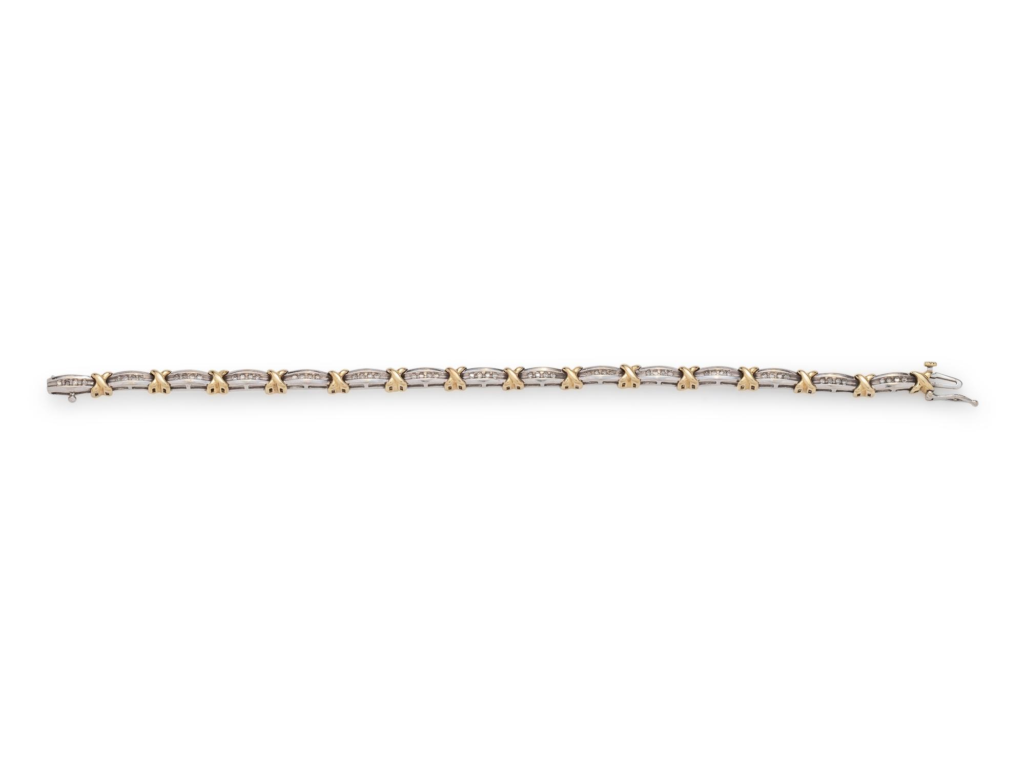 BICOLOR GOLD AND DIAMOND BRACELET