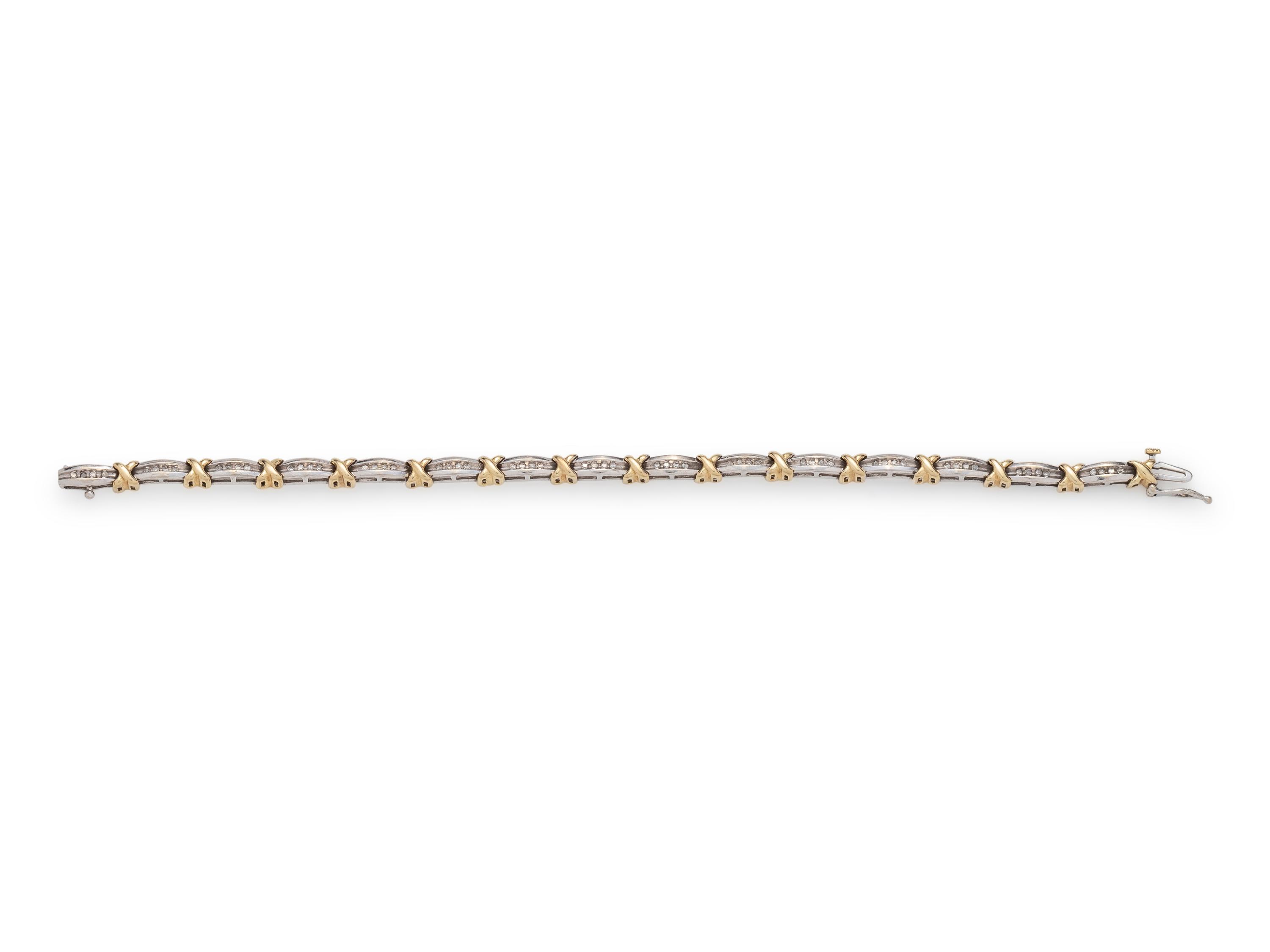 BICOLOR GOLD AND DIAMOND BRACELET