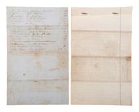 [SLAVERY & ABOLITION]. A group of 2 documents related to female South Carolina enslavers, comprising: