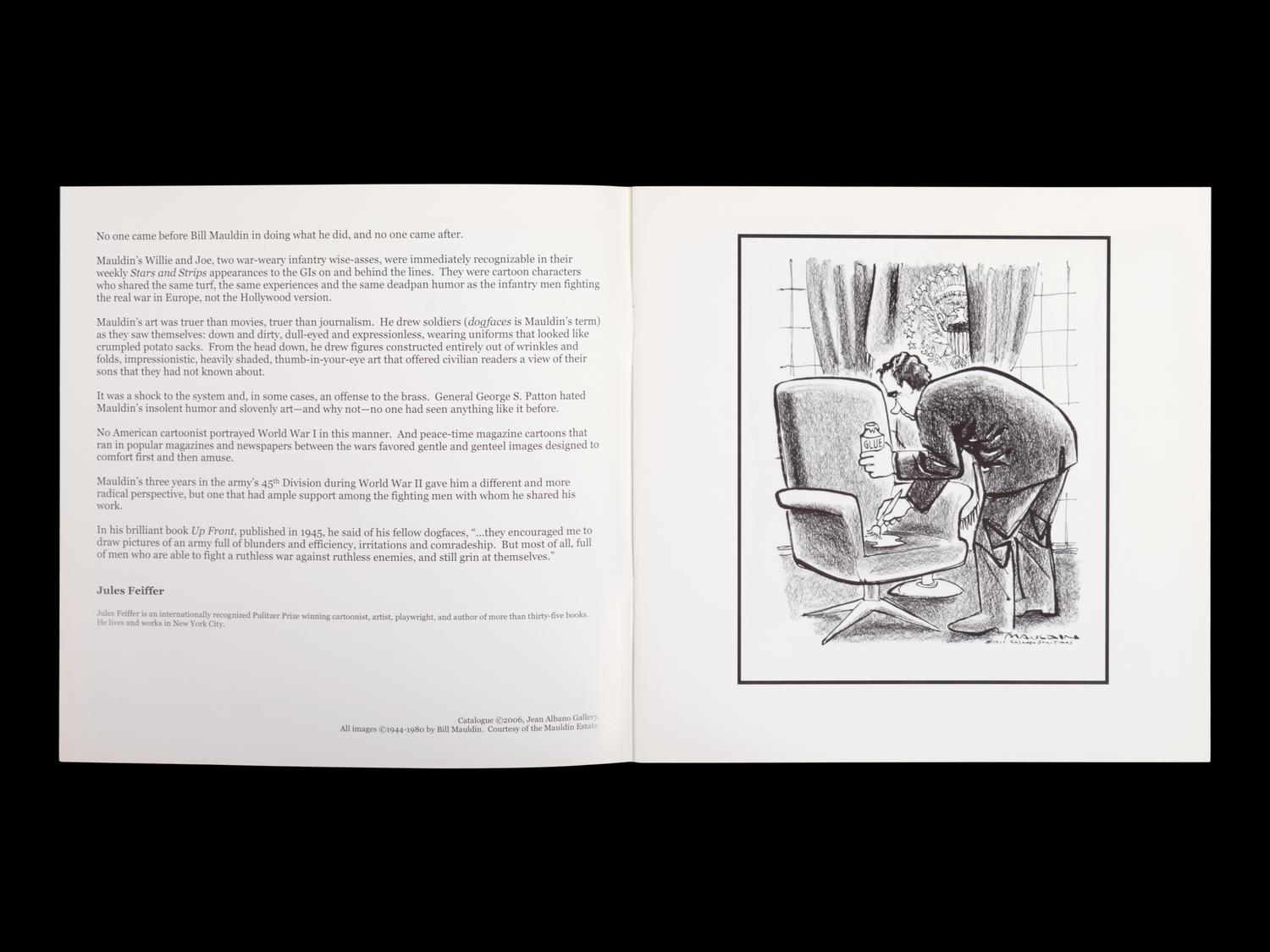 (Cartoon Art) MAULDIN, Bill (1921-2003). A group of 11 Bill Mauldin Items; comprising: