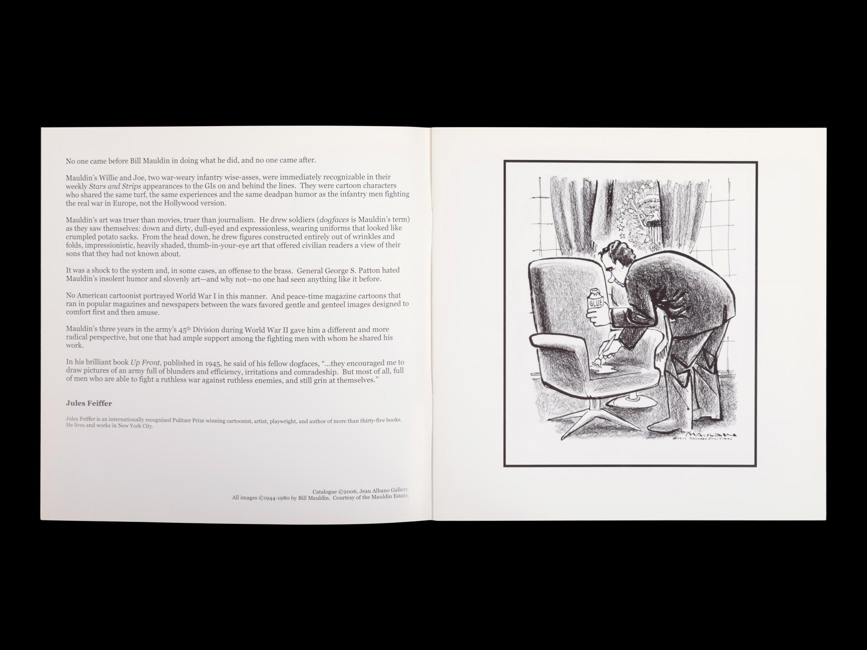 (Cartoon Art) MAULDIN, Bill (1921-2003). A group of 11 Bill Mauldin Items; comprising: