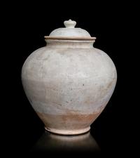 A Chinese White Glazed Jar and Cover