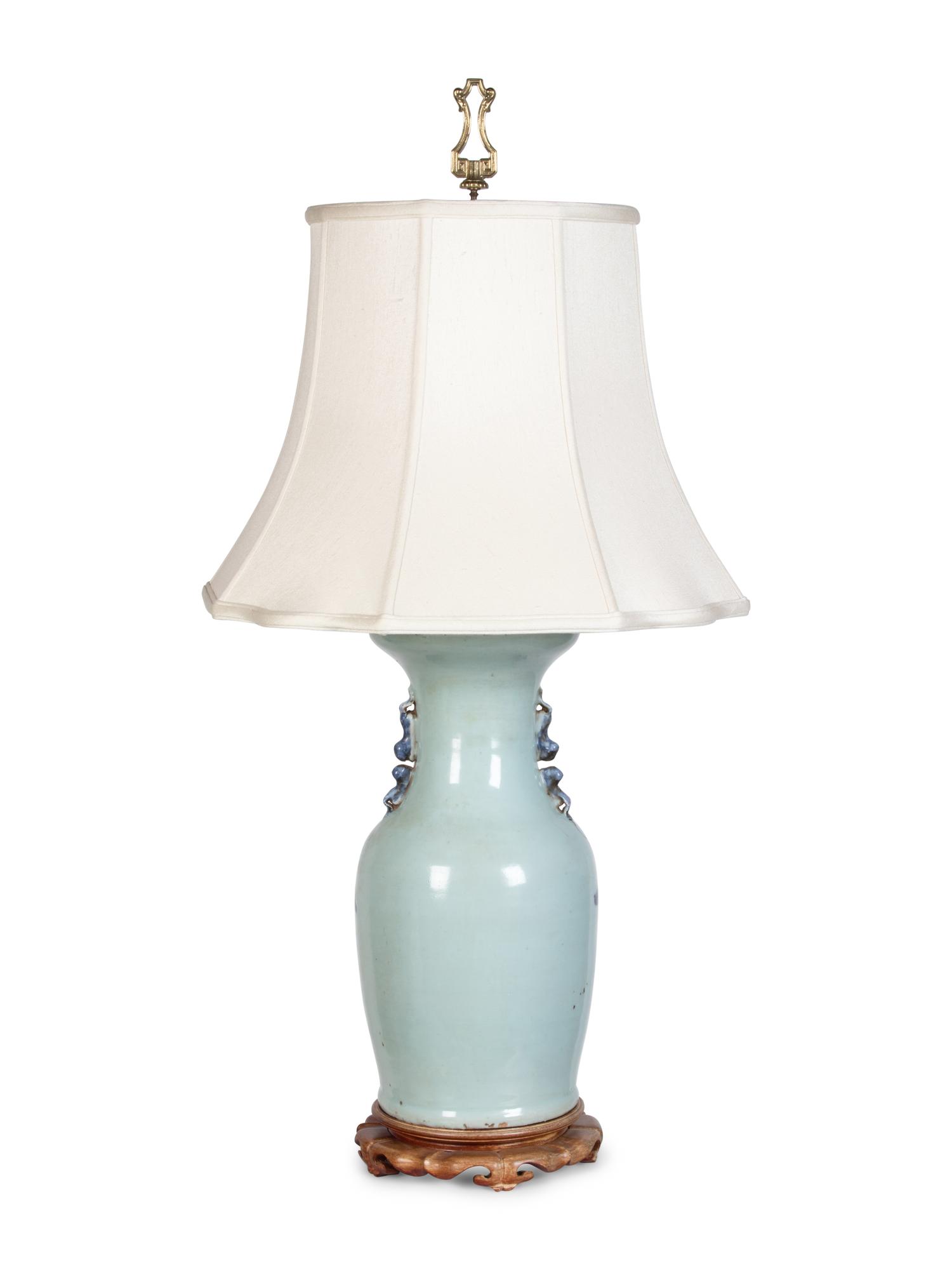 A Chinese Porcelain Vase Mounted as a Lamp