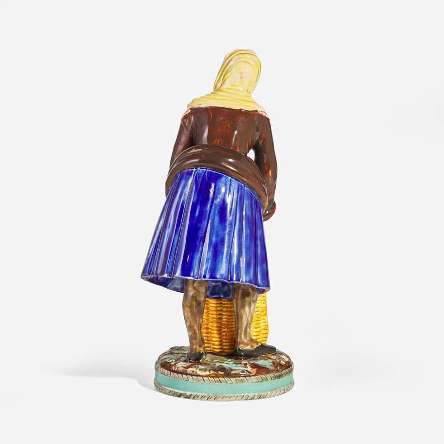 A Wedgwood Majolica Figure of a Scottish Fishwife UK, 1870s