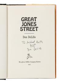 DeLILLO, Don (b. 1936). A group of 9 works by DeLillo, MOST FIRST EDITIONS, MOST SIGNED, comprising: