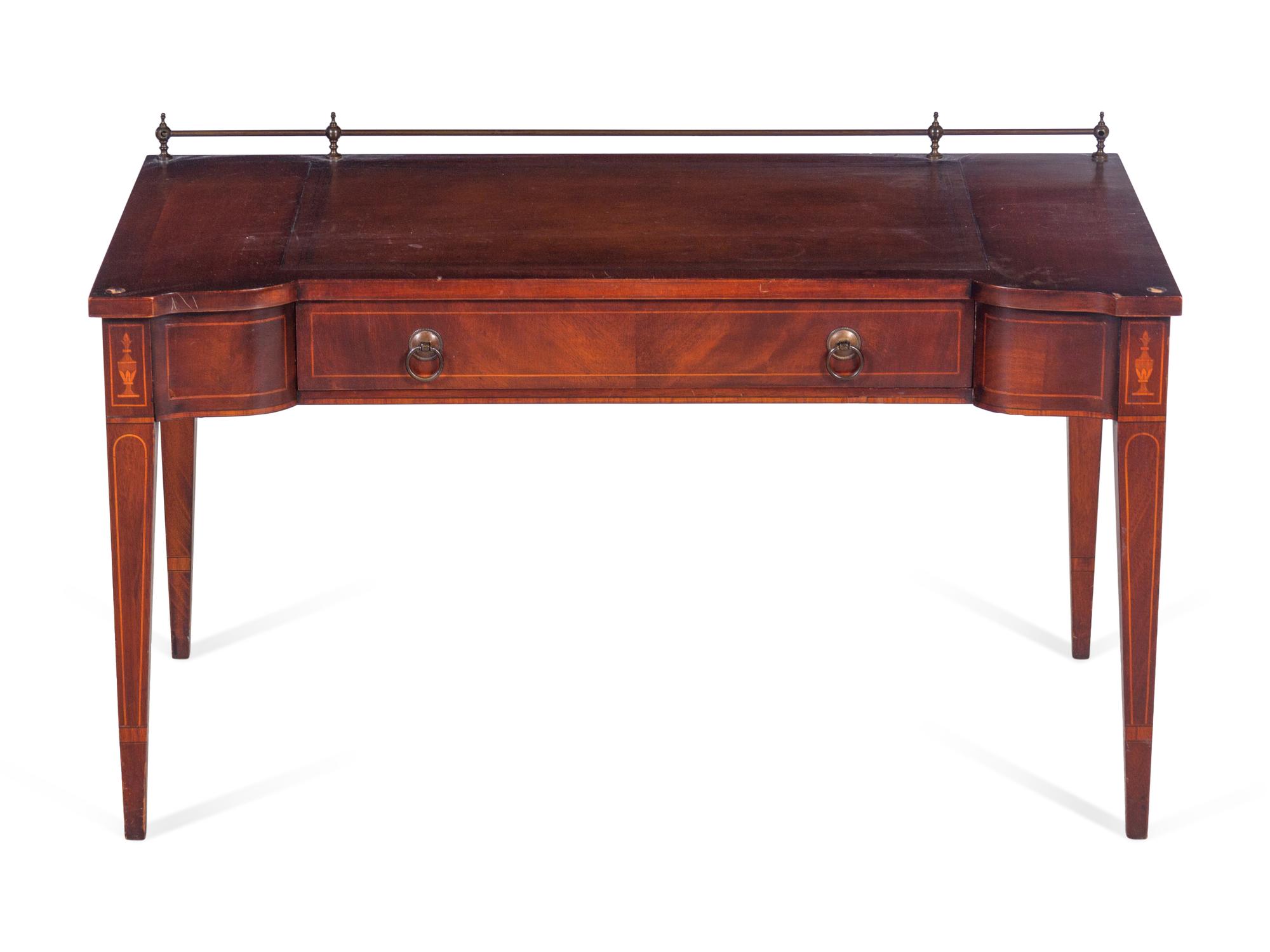 A Diminutive George III Style Mahogany Writing Table